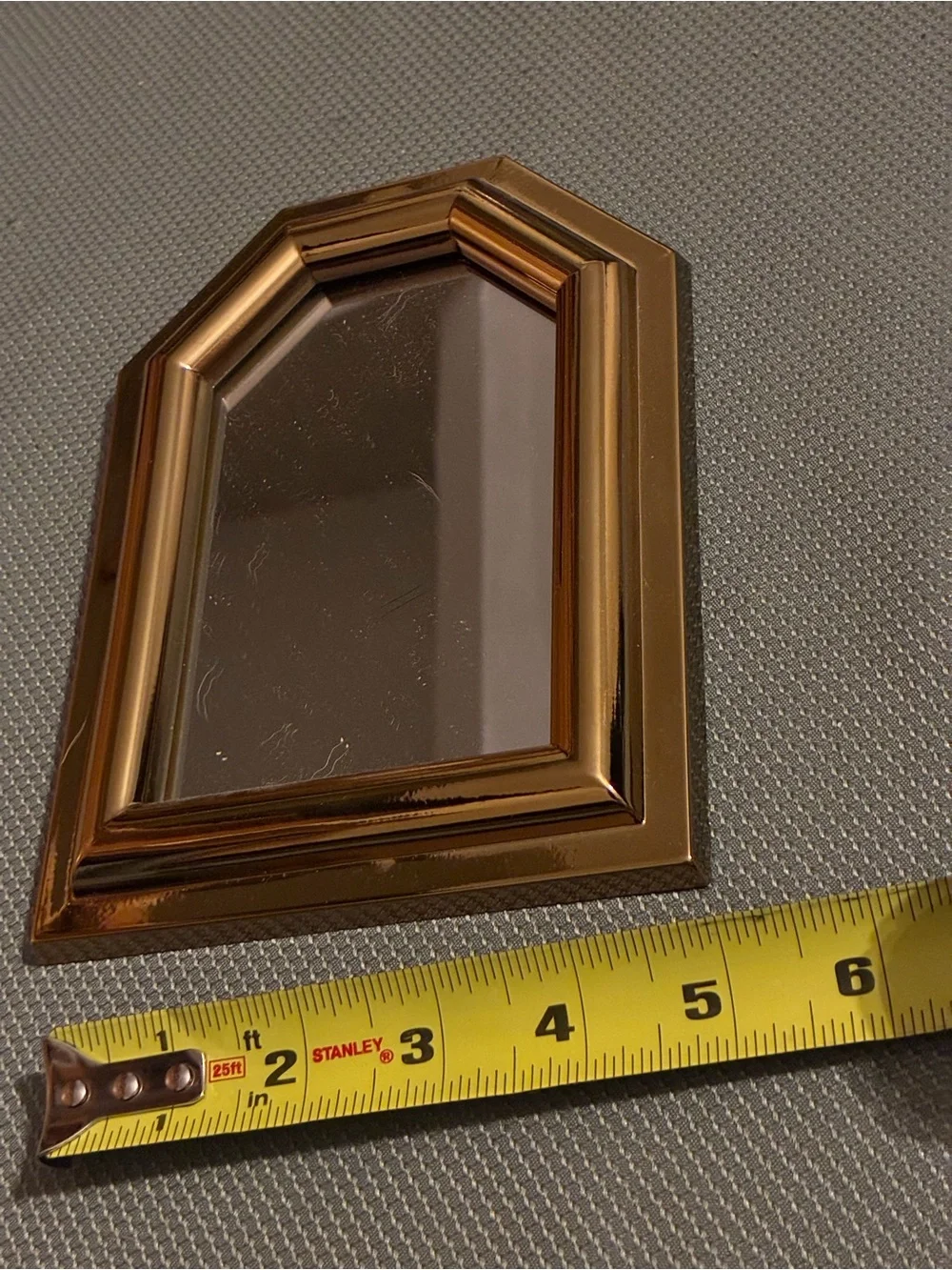 Vintage Set of Geometric Gold-Toned Wall Mirrors